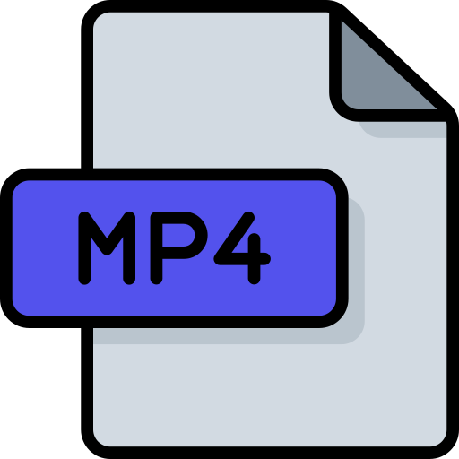 mp4 Generic Outline Color icona