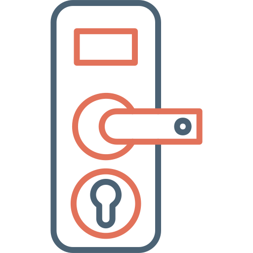 Door lock Generic Outline Color icon