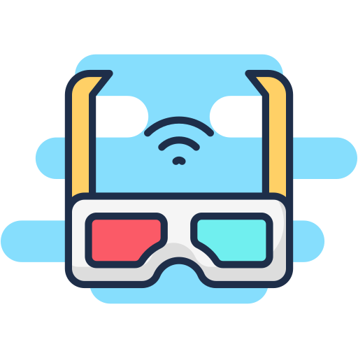 3d glasses Generic Rounded Shapes icon