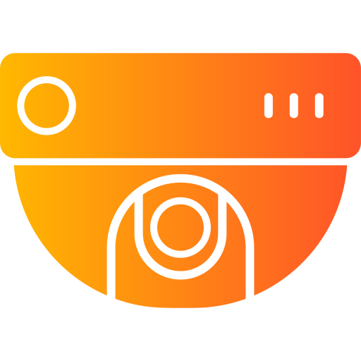 cámara de cctv Generic Flat Gradient icono