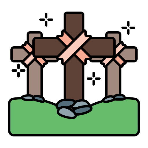 croce cristiana Generic Outline Color icona