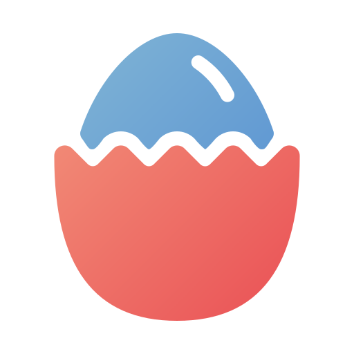 cáscara de huevo Generic Flat Gradient icono
