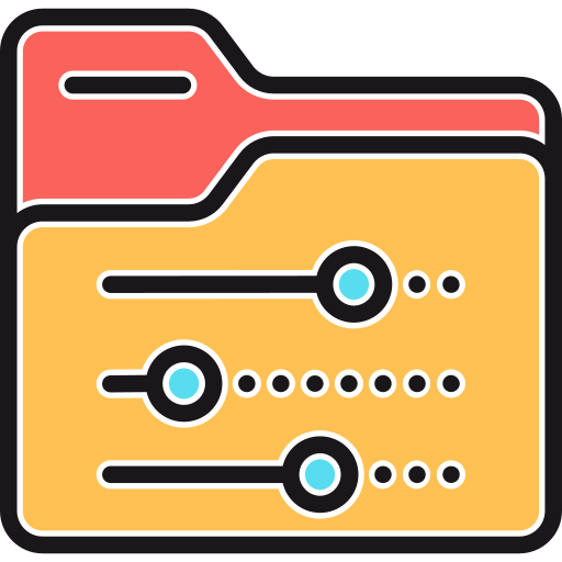 Data management Generic Color Omission icon