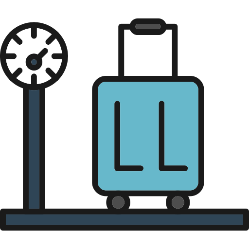Luggage scale Generic Outline Color icon