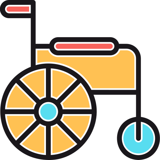 바퀴 달린 의자 Generic Color Omission icon