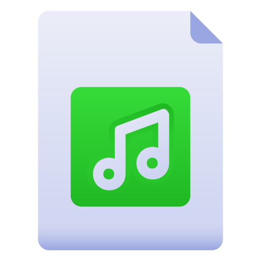 plik audio Generic Flat Gradient ikona