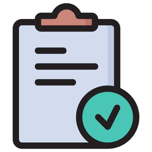 Task actions Generic Outline Color icon