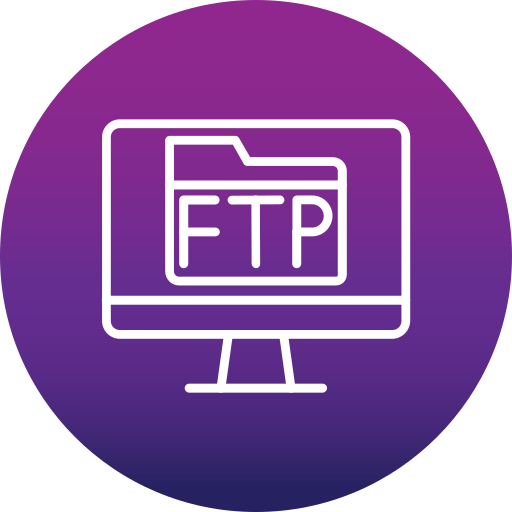 ftp Generic Flat Gradient Icône