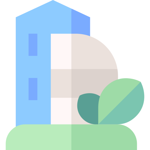 녹색 도시 Basic Straight Flat icon