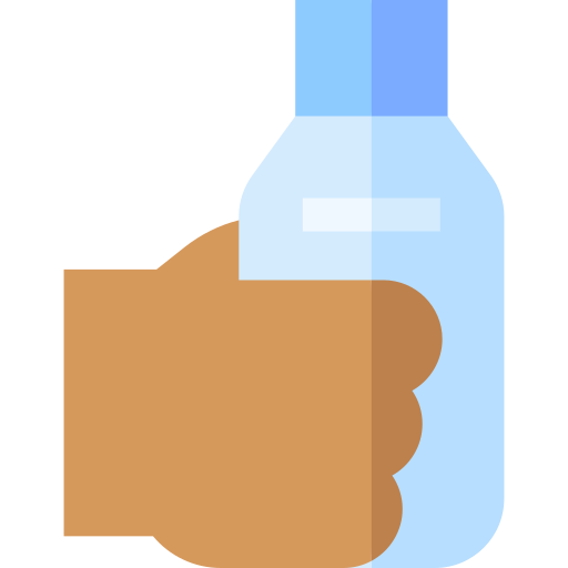 Plastic bottle Basic Straight Flat icon