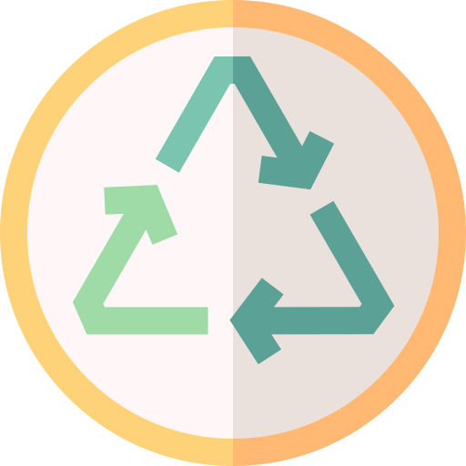 symbol recyklingu Basic Straight Flat ikona