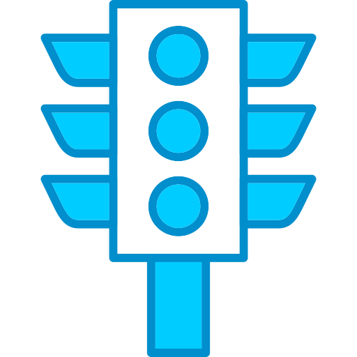 verkeerslichten Generic Blue icoon