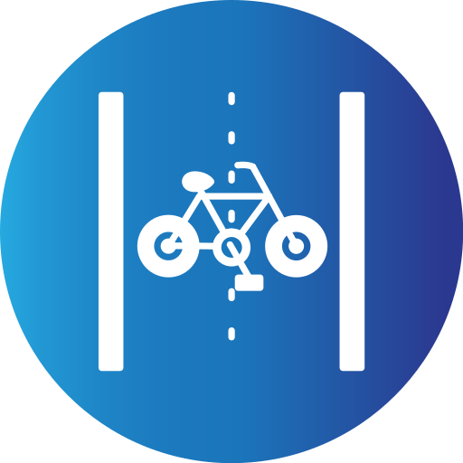 Bike lane Generic Blue icon