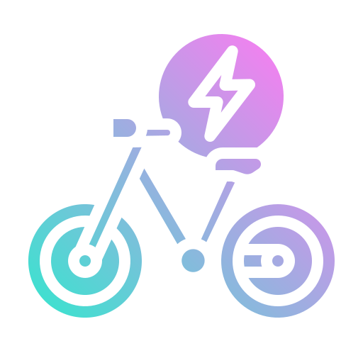 bicicletta elettrica Generic Flat Gradient icona