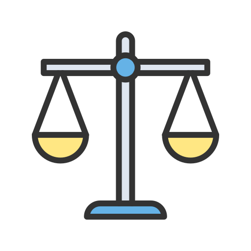 scala della giustizia Generic Outline Color icona