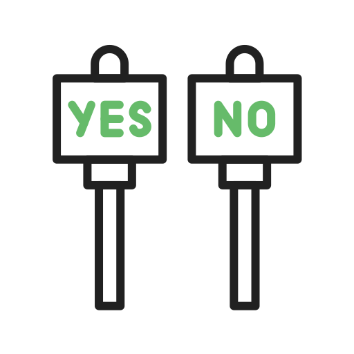 Yes or no Generic Outline Color icon