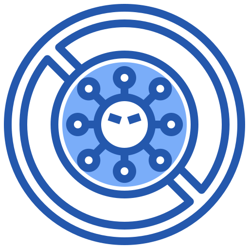 Covid 19 Generic Blue icon