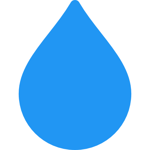 gota de agua Pixel Perfect Flat icono