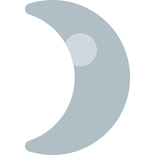Half moon Pixel Perfect Flat icon