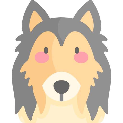 collie Kawaii Flat icon