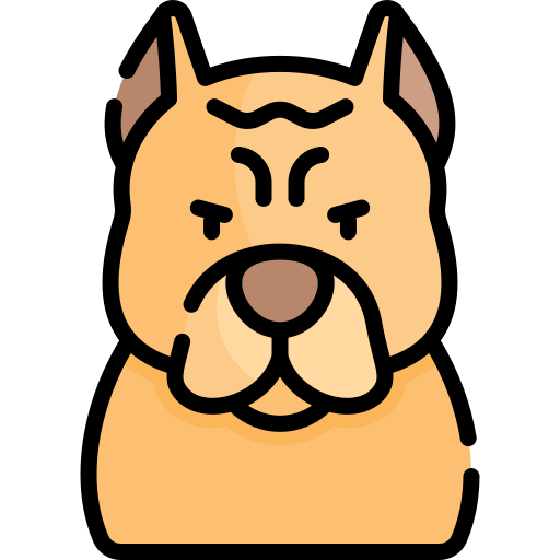 Pitbull Kawaii Lineal color icon