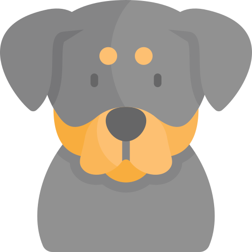 Rottweiler Kawaii Flat icon