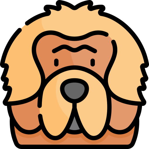 mastiff tybetański Kawaii Lineal color ikona