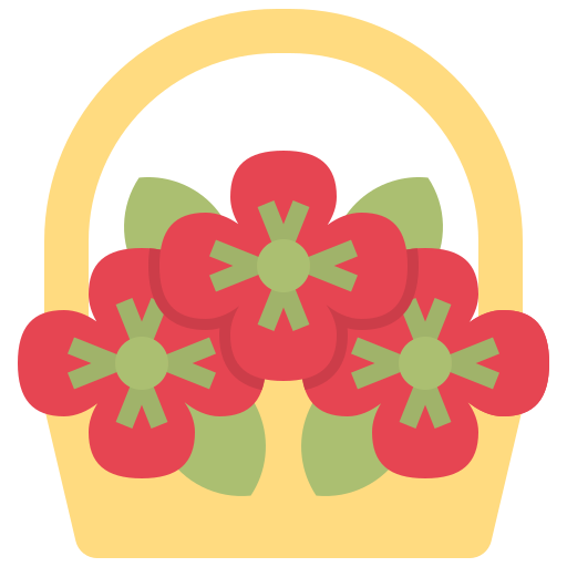 Flower basket Linector Flat icon