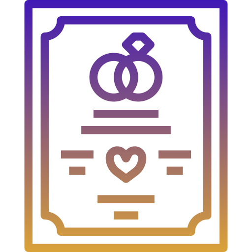 Marriage certificate Generic Gradient icon