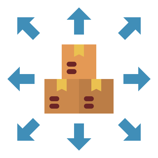 Распределение Generic Flat иконка