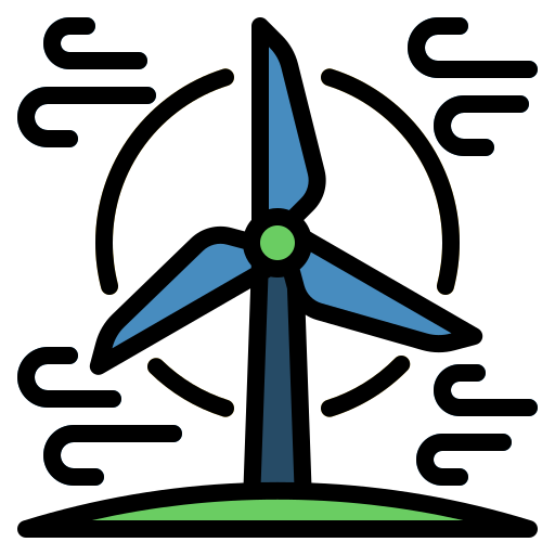 windturbine Generic Outline Color icoon