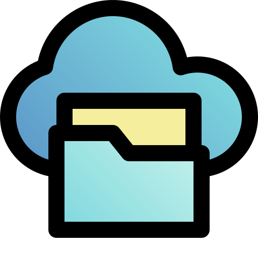 cloud-ordner Fatima Lineal Color icon