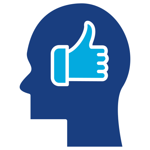 Positive thinking Generic Blue icon