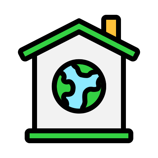 Eco home Generic Outline Color icon