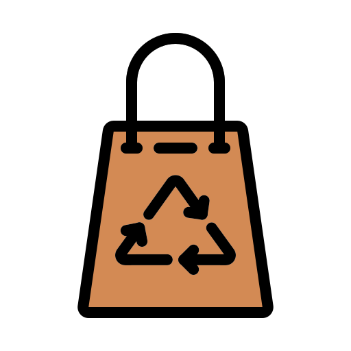 bolsa de reciclaje Generic Outline Color icono