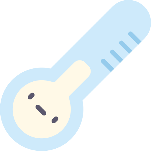 thermometer Kawaii Flat icon