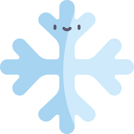 fiocco di neve Kawaii Flat icona