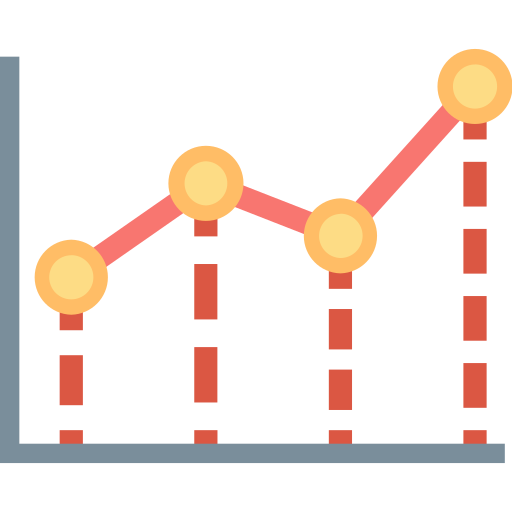 gráfico de linea Generic Flat icono