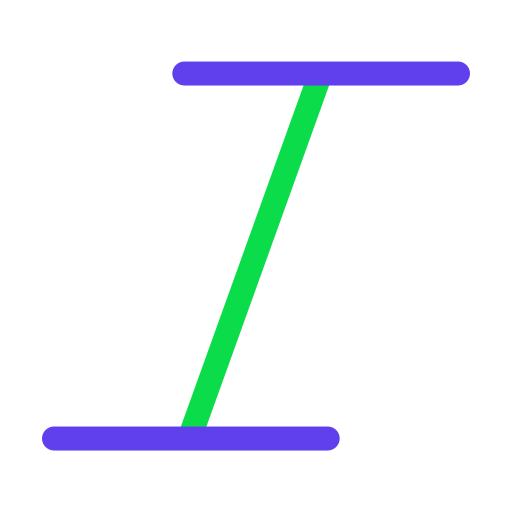 Italic Generic Outline Color icon