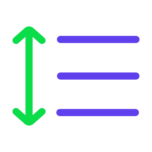 alineación vertical Generic Outline Color icono