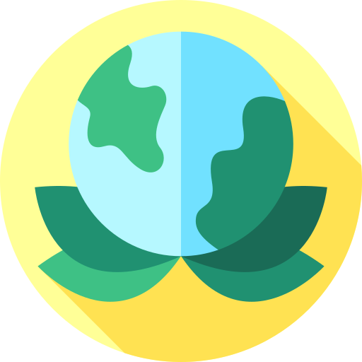 녹색 지구 Flat Circular Flat icon