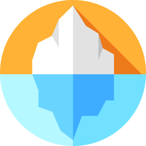 氷山 Flat Circular Flat icon