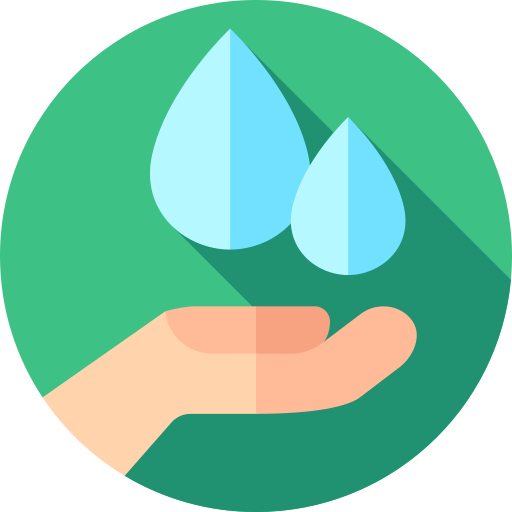 水を節約する Flat Circular Flat icon