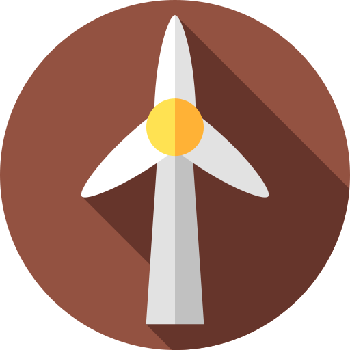turbina eólica Flat Circular Flat icono