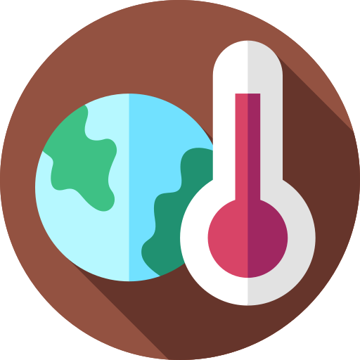 die globale erwärmung Flat Circular Flat icon