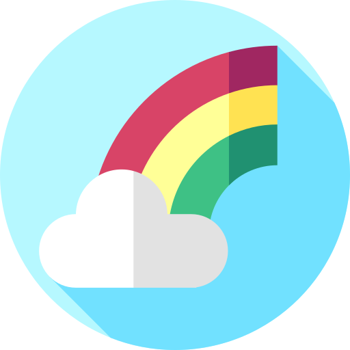 regenbogen Flat Circular Flat icon