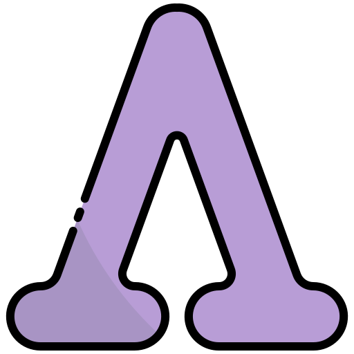 lambda Generic Outline Color icono