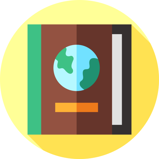 libro Flat Circular Flat icono