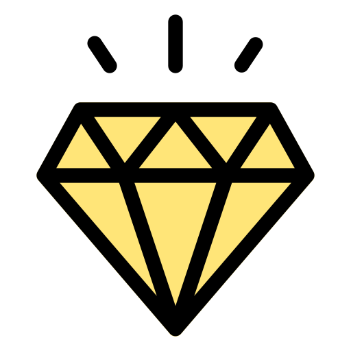 ダイヤモンド Generic Outline Color icon