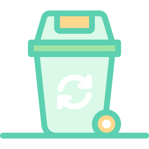 cestino dei rifiuti Detailed color Lineal color icona